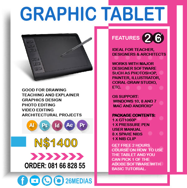 Graphics Tablet (Wired - 10 x 6 inch)