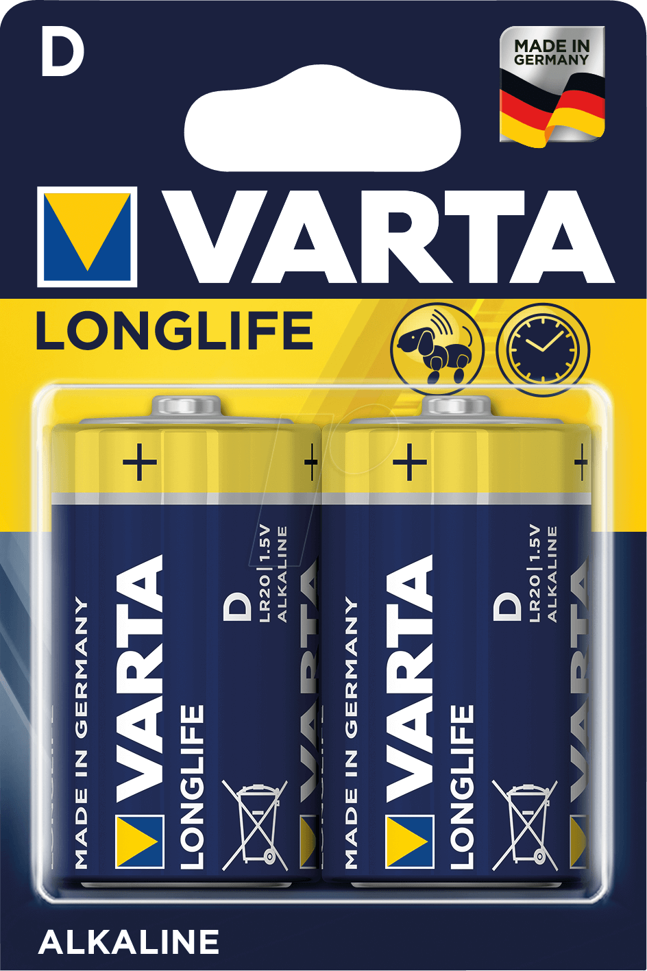 Varta longlife extra 2 D battery