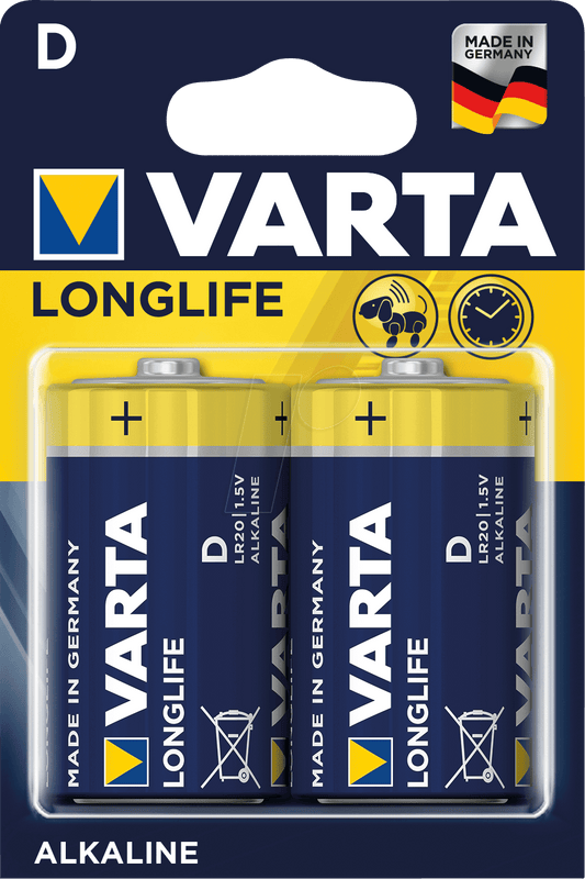 Varta longlife extra 2 D battery