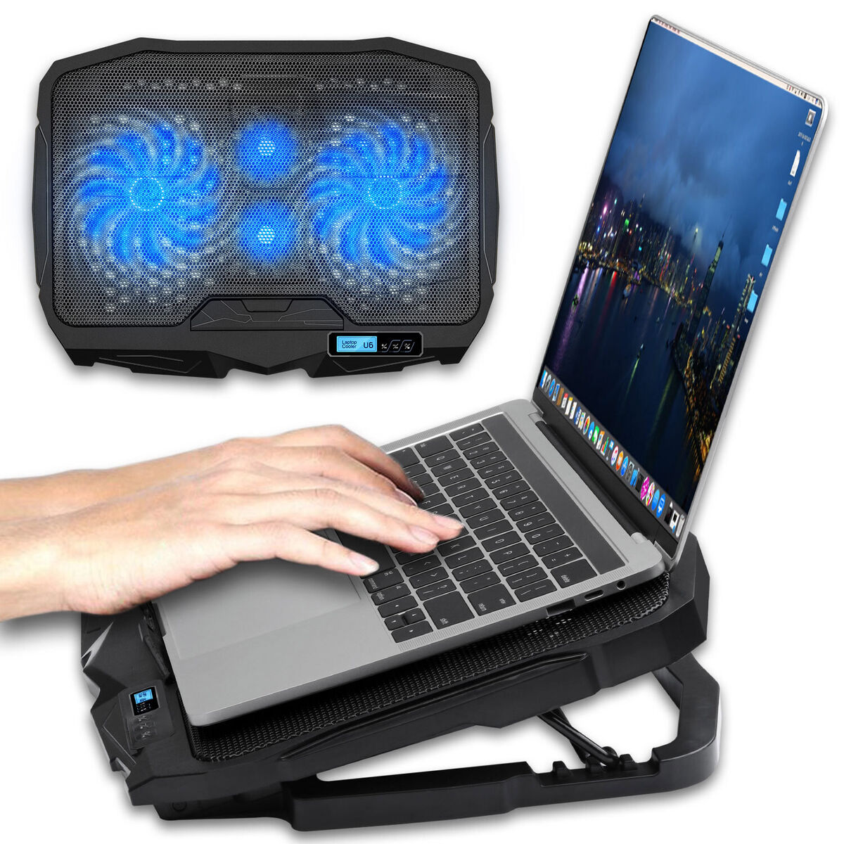 Volkano notebook cooling stand with dual fans